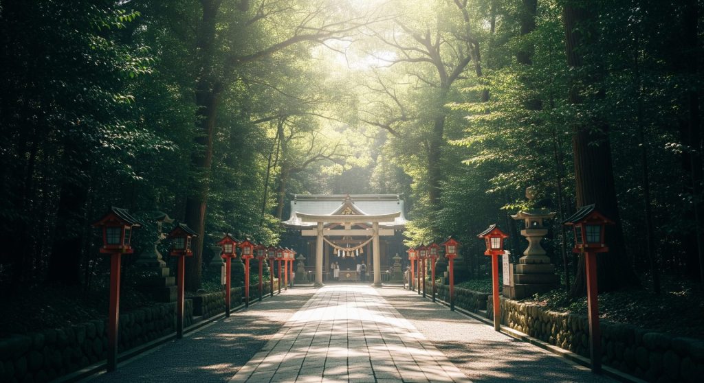 四季の移ろいと神社の佇まい。年中行事が暮らしに息づくイメージ