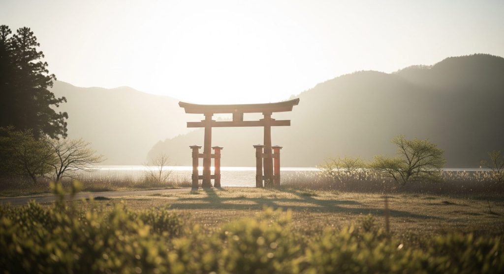 四季の神社風景。春夏秋冬の移ろいと祭礼のイメージ