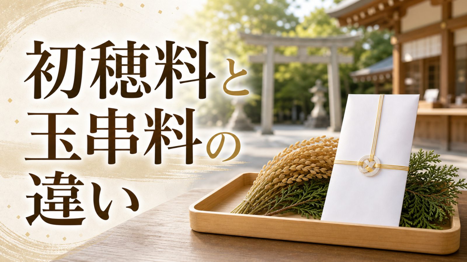初穂料と玉串料の違い???????????