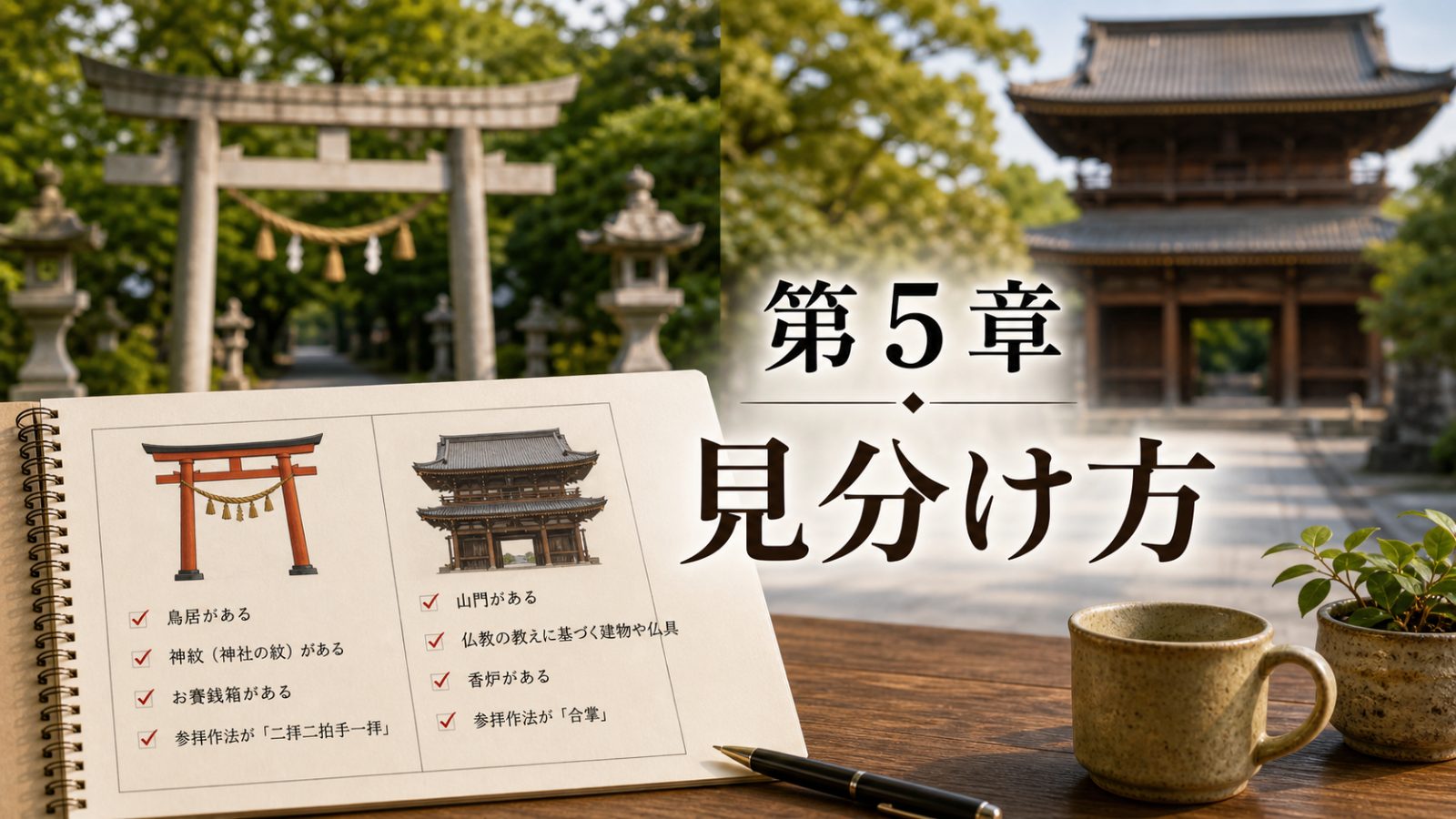 参拝後に境内を静かに歩く神社の風景