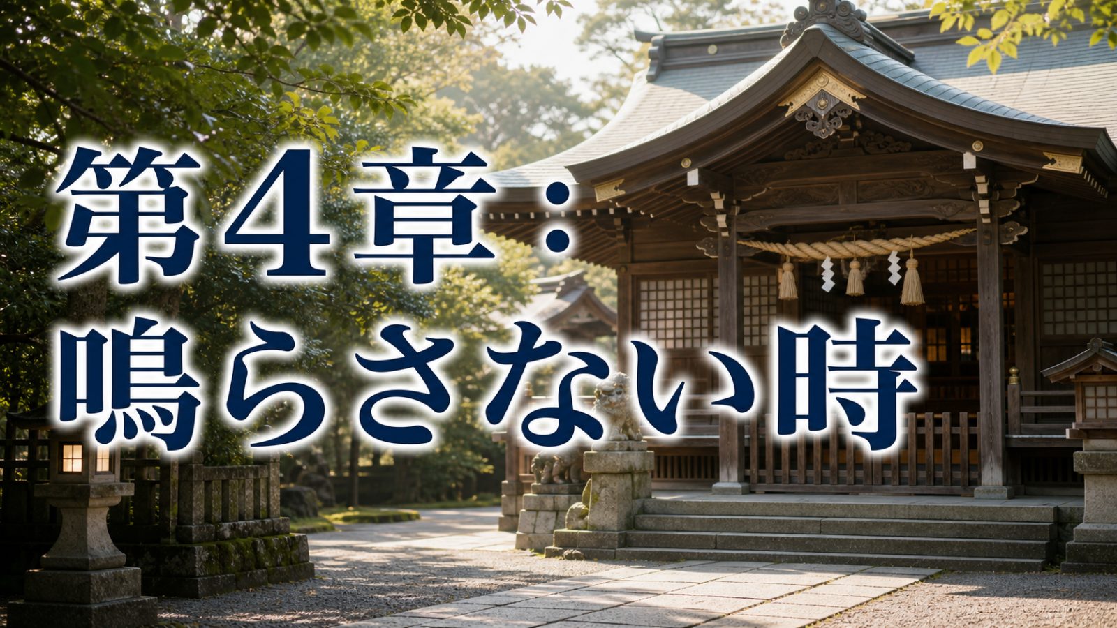 鈴がない神社でも落ち着いて参拝する場面を伝える章画像