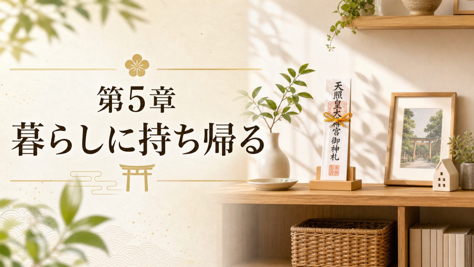第5章 暮らしに持ち帰ることを表すお札と穏やかな室内
